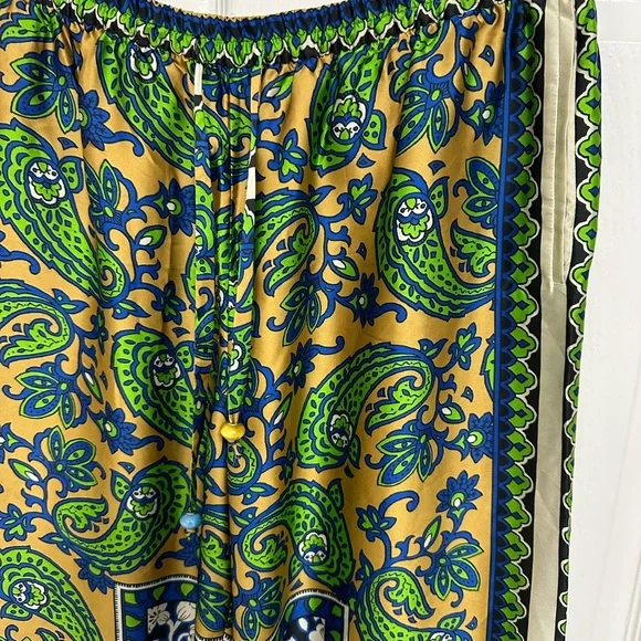 Zara Multicolor Paisley Wide Leg Pants - Picture 2 of 4
